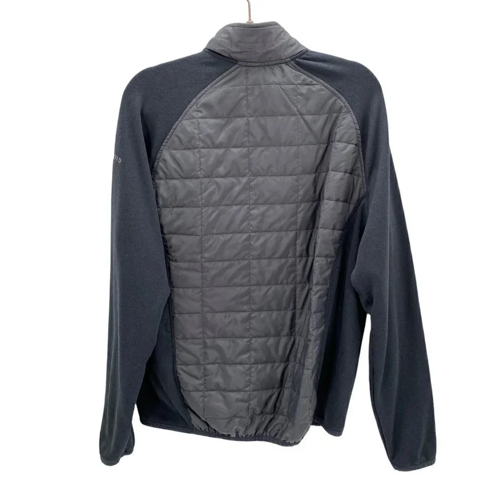 ORVIS CLASSIC COLLECTION MENS GRAY QUILTED SOFT SHELL CASUAL JACKET COAT SZ L